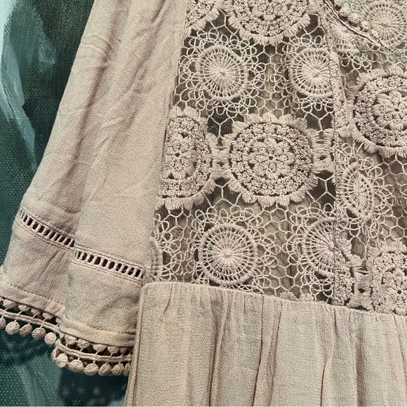 Knox rose lace pink short sleeve shirt M - Picture 5 of 6